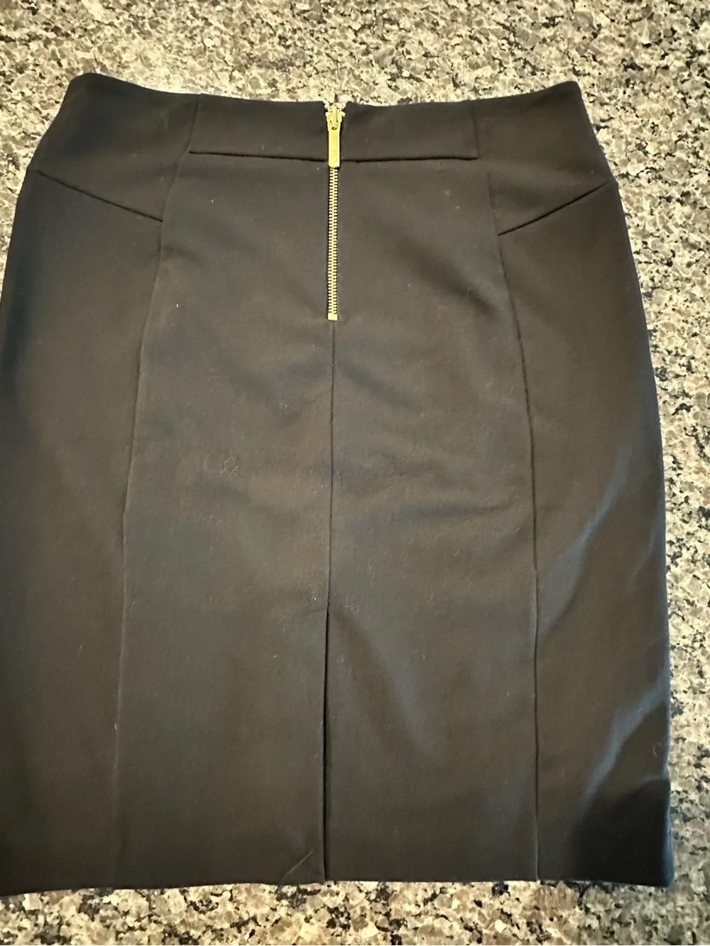 Michael Kors Black Pencil Skirt with Gold Zippers